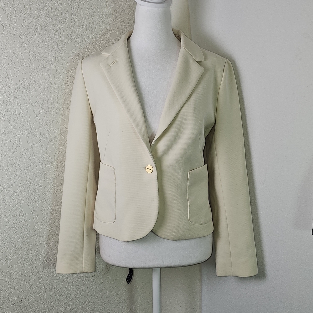 Cartonnier Cream Textured Blazer - Anthropologie Style Size 8P